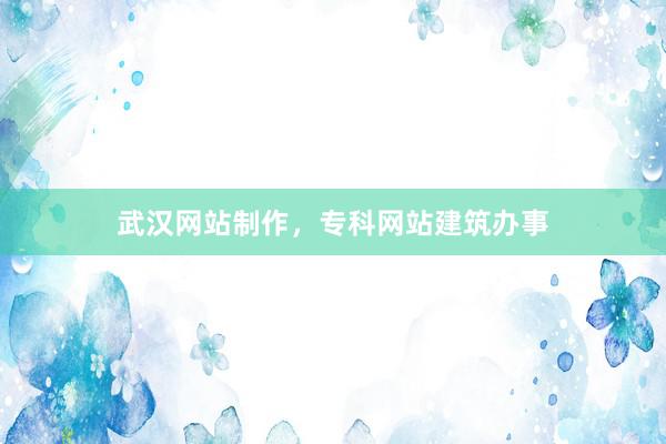 武汉网站制作,专科网站建筑办事
